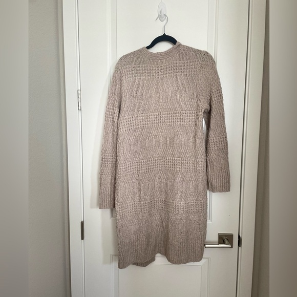 Universal Thread Long Knit Cardigan in Taupe Open Front Long Sleeves Size Small - Picture 2 of 7